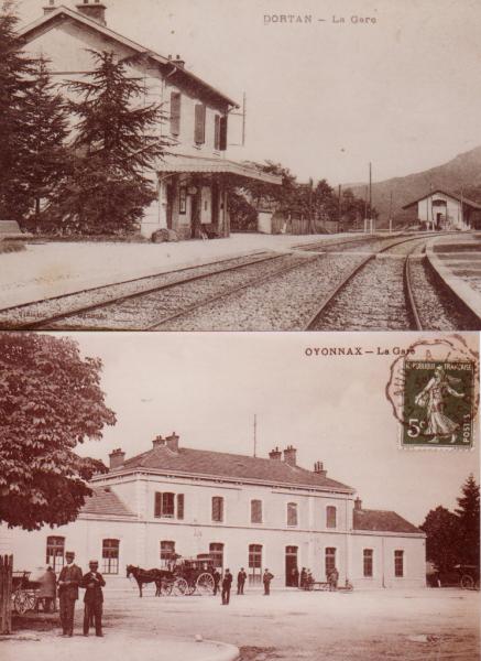                   Gare de Dortan. Gare d'Oyonnax.  Ain