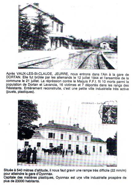                     Gare de Dortan. Gare d'Oyonnax Ain
