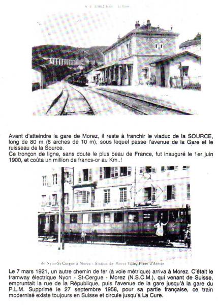 Gare de Morez Jura  de Nyon-Saint-Cergue à Morez station de Morez