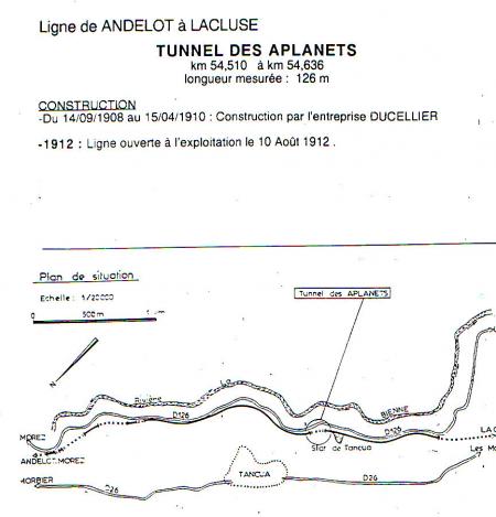                      Tunnel des Aplanets longueur 126m