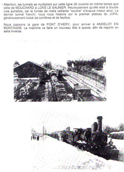 Gare d'Andelot- en- Montagne Jura.Le Train 503 Paris-Milan  retardé par les Neiges  alt 637m
