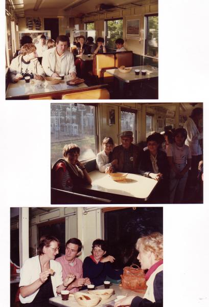      Voyage de la Fête du haut Jura 1985  voiture restaurant