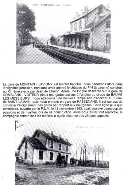        Gare de Domblans Jura  Gare de Passenans Jura