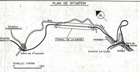                  Tunnel de la Savine 2080m  alt 948m  Jura