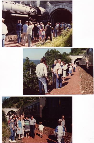    La 141R568 patine rampe de Mesnay  Jura Juillet 1985