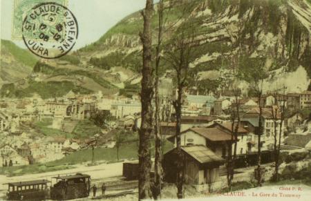 Saint-Claude Jura.La Gare du Tramway.  Lons-le-Saunier .Saint-Claude