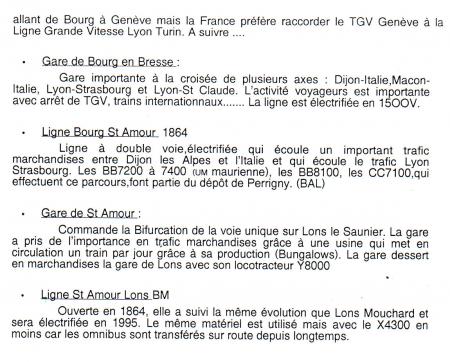 Ligne La Cluse Ain. Bourg-en-Bresse Ain. Lons-le-Saunier Jura