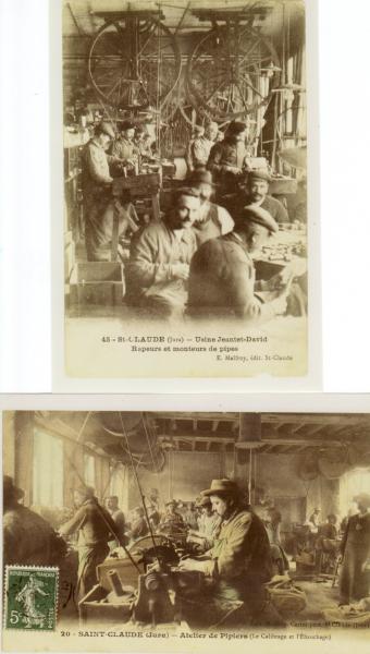                        Saint-Claude Jura. Atelier de pipiers