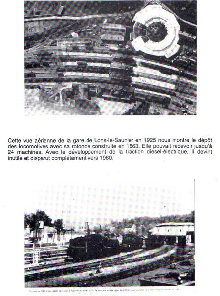 La Rotonde vue du Ciel Groupe de 240 A en Gare de Lons le Saunier Jura