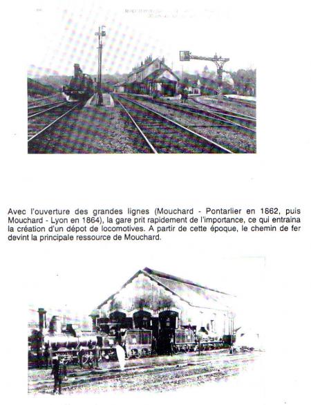           Gare et dépot de locomotives de Mouchard Jura