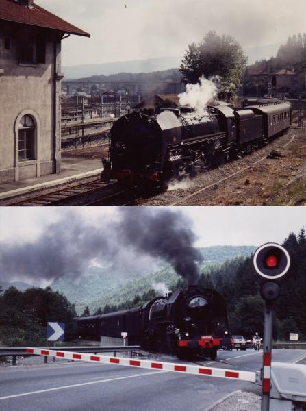 Voyage Lons-le-saunier Evian 1989. Démarrage de la Gare de Bellegarde direction Nantua La Cluse.