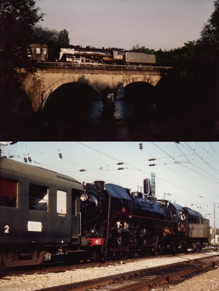 Tour du Jura 1993 Pont sur la Seille à Domblans. Gare de Mouchard