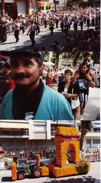 Fanfare de Saint-Amour jura Fête des fleurs Aix-les-Bains Aout 1995